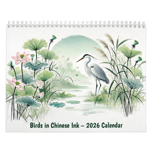 Birds in Chinese Ink – 2026 Calendar Kalender (Hoes)