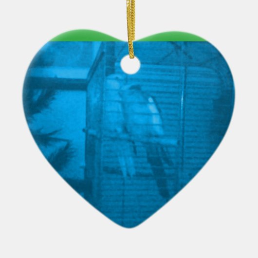 Birds in Love Christmas Heart Ornament (Voorkant)