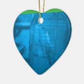 Birds in Love Christmas Heart Ornament (Links)
