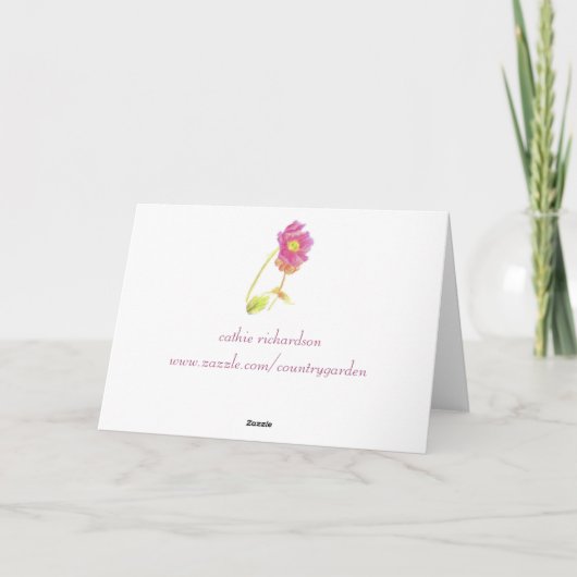 Birds in Tree Pen en Ink Sketch Verjaardag Kaart (Achterkant)