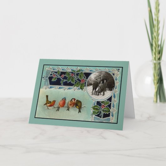  Birds Kerst Kaart (Voorkant)