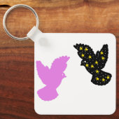 Birds Keychain – Paired Sky Creatures Silhouette (Voorkant)