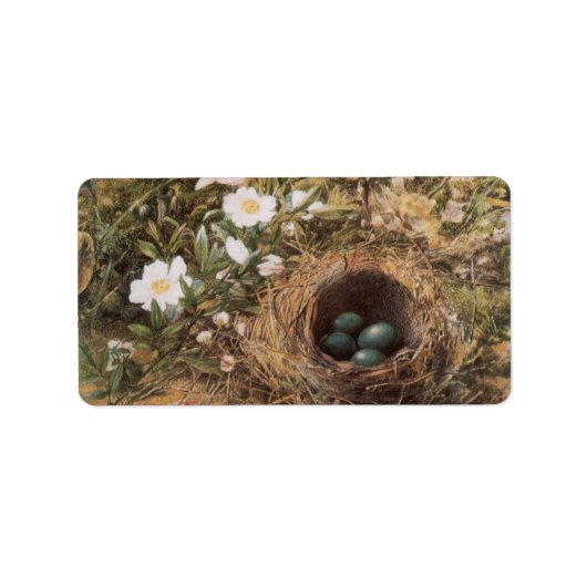 Bird's Nest and Dog Rozen van John William Hill Etiket (Voorkant)