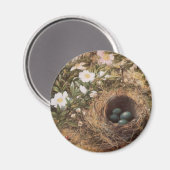 Bird's Nest and Dog Rozen van John William Hill Magneet (Voorkant / Achterkant)