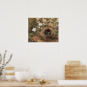 Bird's Nest and Dog Rozen van John William Hill Poster (Keuken)