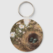 Bird's Nest and Dog Rozen van John William Hill Sleutelhanger (Achterkant)
