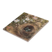 Bird's Nest and Dog Rozen van John William Hill Tegeltje (Zijkant)