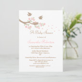 Birds Nest Baby shower Invitation Kaart (Staand voorkant)