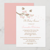 Birds Nest Baby shower Invitation Kaart (Voorkant / Achterkant)