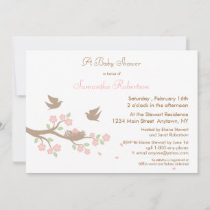 Birds Nest Baby shower Invitation Kaart