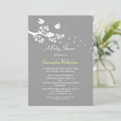 Birds Nest Baby shower Invitation Kaart (Staand voorkant)