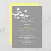 Birds Nest Baby shower Invitation Kaart (Voorkant / Achterkant)