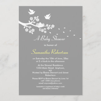 Birds Nest Baby shower Invitation Kaart