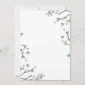 Birds Nest Baby shower Invitation Kaart (Achterkant)