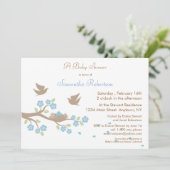 Birds Nest Baby shower Invitation Kaart (Staand voorkant)