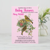 Bird's Nest Baby shower Sjabloon Kaart (Staand voorkant)