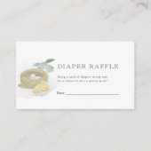 Bird's Nest Blue Baby shower Diaper Raffle Ticket Informatiekaartje (Voorkant)