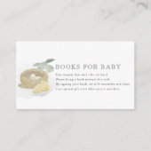 Bird's Nest Blue Boy Baby shower Book Request Informatiekaartje (Voorkant)