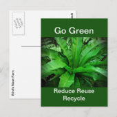 Bird's Nest Fern - Go Green Briefkaart (Voorkant / Achterkant)