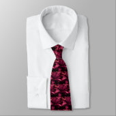Bird's Nest Fern Necktie - Raspberry Stropdas (Gebonden)