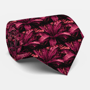 Bird's Nest Fern Necktie - Raspberry Stropdas