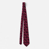 Bird's Nest Fern Necktie - Raspberry Stropdas (Achterkant)