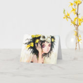 Bird's Nest Note Card Kaart (Gele Bloem)