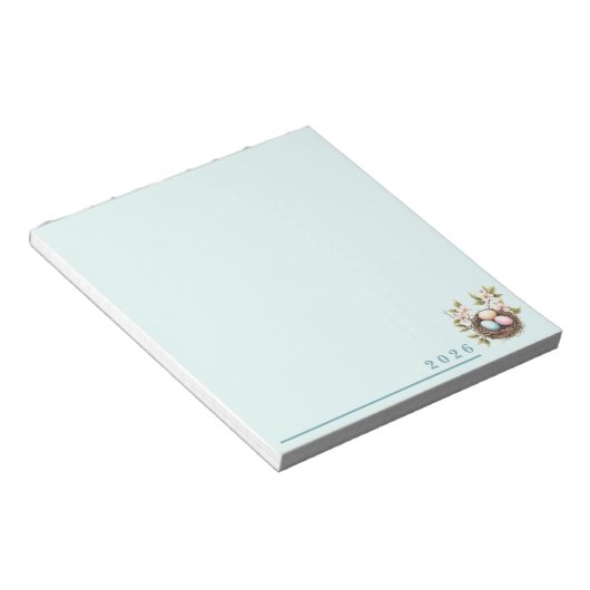 Bird's Nest Springtime Notepad Notitieblok (Schuin)