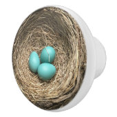 Birds Nest with Blue Eggs Keramische Knop (Rechts)