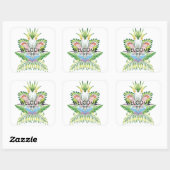 Birds of Paradise Bruiloft Welkom Sticker (Vel)