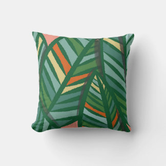 Birds of Paradise Colorful Leaves Motif Kussen