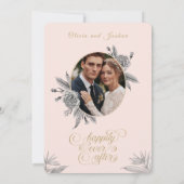 Birds of Paradise Custom Photo Wedding Invitation  Kaart (Achterkant)
