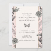 Birds of Paradise Custom Photo Wedding Invitation  Kaart (Voorkant)