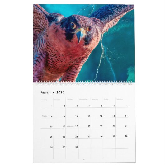 BIRDS OF PREY ART #1 KALENDER (Mar 2026)