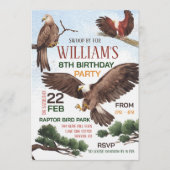  Birds of Prey Birthday Party Kaart (Voorkant)