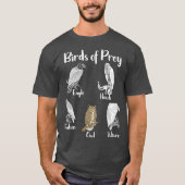 Birds of Prey Eagle Hawk Falcon Owl Vulture T-shirt (Voorkant)