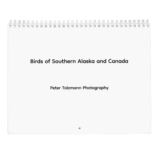 Birds of Southern Alaska and Canada calendar Kalender (Achterkant)