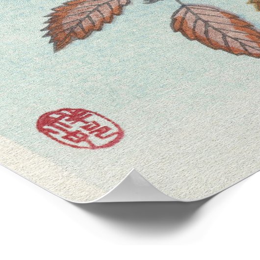 Birds on a Branch beroemd gemaakt door Ohara Koson Poster (Hoek)