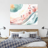 Birds on a Heart Branch  Canvas Afdruk (Insitu (Slaapkamer))