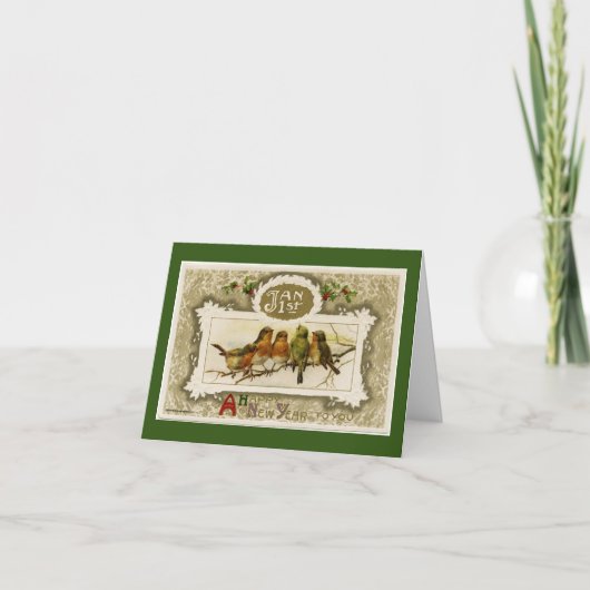  Birds on Branch Vakantie Kaart (Voorkant)