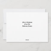 Birds On Holly & Mistletoe At Snowy Winter Sunset Feestdagenkaart (Achterkant)