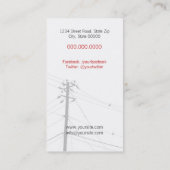 Birds on power lines visitekaartje (Achterkant)