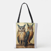 Birds on the Wire – Cartoon Flock Tee Tote Bag (Achterkant)