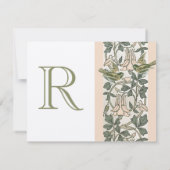  Birds Peach Honeysuckle Save the Date Kaart (Achterkant)