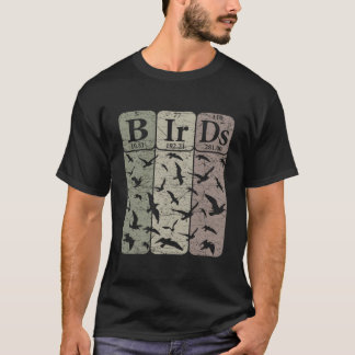 Birds Periodic Table Elets Birdwatching Ornitholog T-shirt