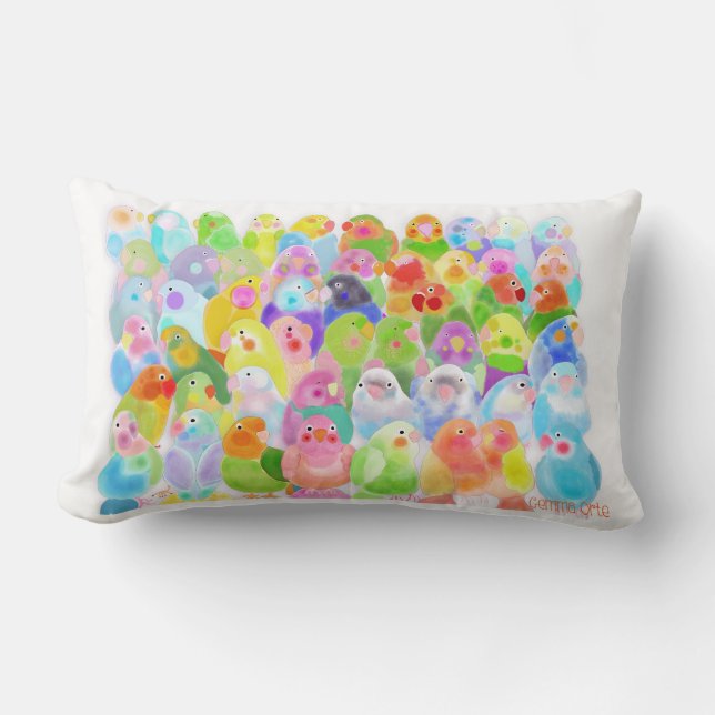 Birds! Pillow Kussen (Voorkant)