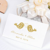 Birds Rustic Rubber Stamp Wedding Monogram Rubberstempel