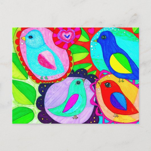 Birds say they Want Freedom! Briefkaart (Voorkant)