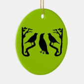 Birds Silhouette Keramisch Ornament (Rechts)
