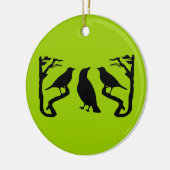 Birds Silhouette Keramisch Ornament (Links)